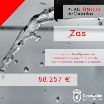 O Plan Único da Deputación destina 88.257 euros para dotar a parroquia de Muíño, en Zas, dunha rede de saneamento