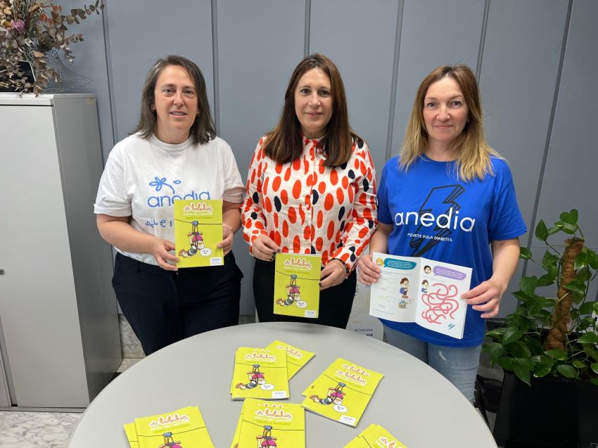 Cultura da Deputación e ANEDIA presentan o novo Caderno de Actividades de “Amigas e amigos con diabetes”