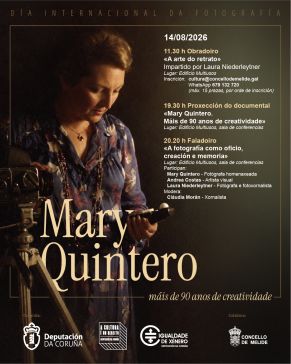 A Deputación celebra o Día Internacional da Fotografía en Melide cunha homenaxe á pioneira Mary Quintero
