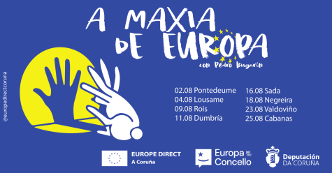 O espectáculo ‘A Maxia de Europa’ de EUROPE DIRECT A Coruña leva a seis concellos da provincia os valores, símbolos e oportunidades da Unión Europa
