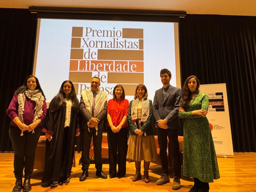 A Deputación colabora co XXI Premio Xornalistas de Liberdade de Prensa, que recolleu o xornalista palestino Nasser Abu Baker