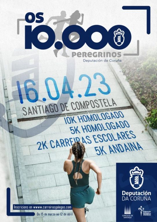 A Deputación organiza en Santiago a proba “Os 10.000 peregrinos” na que espera a participación de 3.000 atletas da provincia