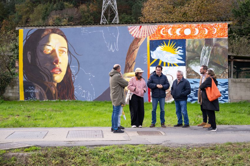 A Deputación inaugura en Miño e Carral os murais do Camiño Inglés que completan a II edición de 