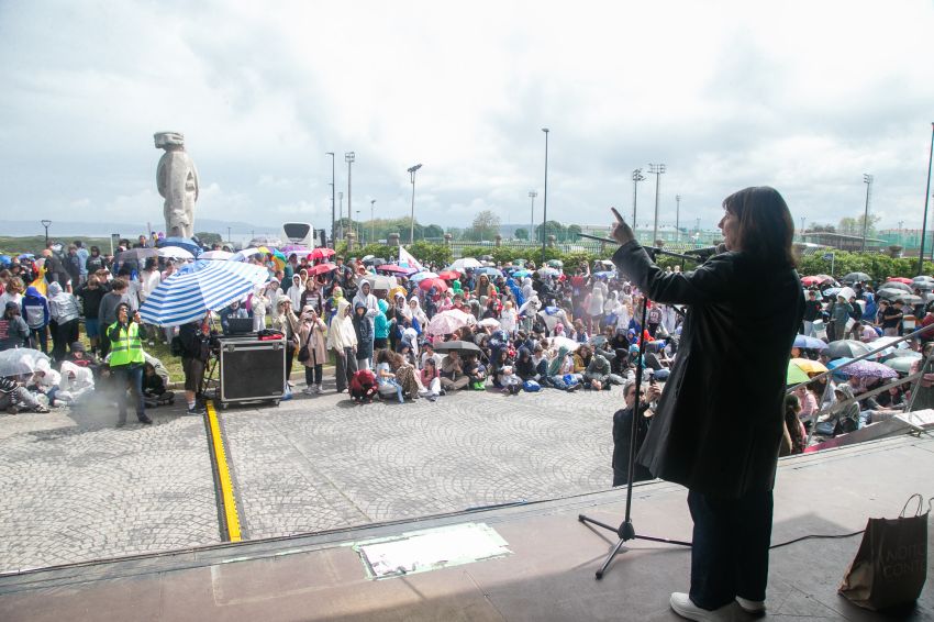 Sol Agra reivindica na etapa coruñesa do Correlingua «a mocidade rebelde que leva o galego no corazón»