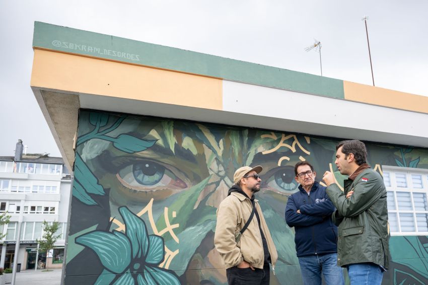 A Deputación presenta os murais da III edición de «Arte no Camiño» en Mazaricos, Oroso, Mesía, Abegondo e Ordes