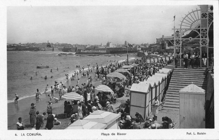 Praia de Riazor. Ano 194-?