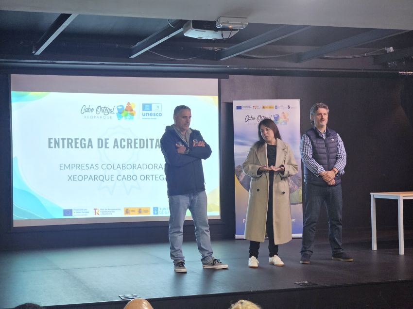 A Deputación participa en Valdoviño na entrega das primeiras acreditacións ás empresas turísticas colaboradoras do Xeoparque Cabo Ortegal
