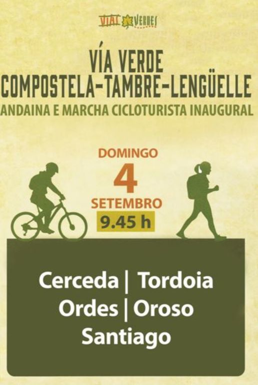 A Deputación inaugura o domingo a primeira Vía Verde da provincia da Coruña cunha andaina e marcha cicloturista