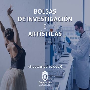 A Deputación abre hoxe o prazo para solicitar 48 bolsas de investigación e perfeccionamento artístico cun orzamento de preto de medio millón de euros