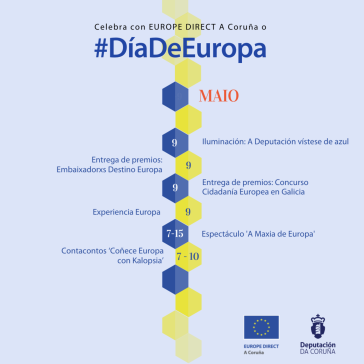 A Deputación celebra o Día de Europa con actividades nos concellos para achegar os valores e políticas da UE a toda a cidadanía da provincia