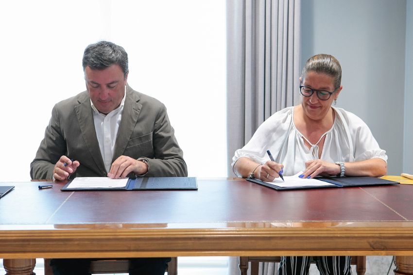 A Deputación e a Asociación Síndrome de Down Teima Ferrol asinan o convenio para cofinanciar o proxecto de sostibilidade do Servizo de Formación Sociolaboral e Emprego