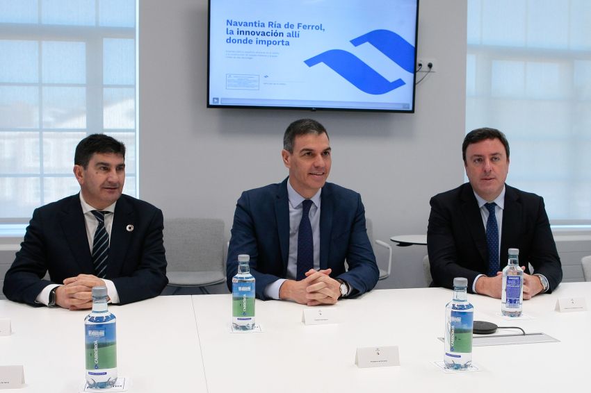 O presidente da Deputación acompañou o presidente do Goberno, Pedro Sánchez, na súa visita a Navantia