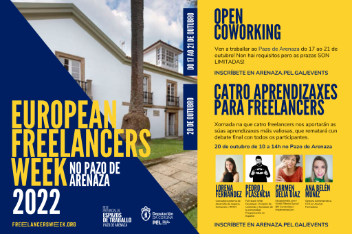 O coworking do Pazo de Arenaza organiza unha serie de actividades no marco da European Freelancers Week