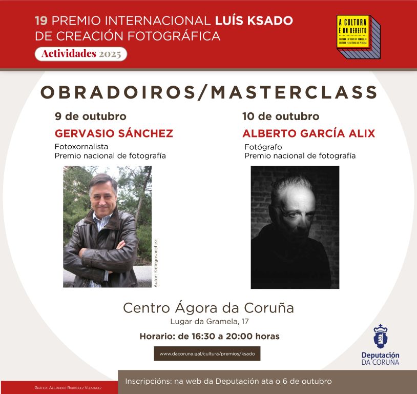Os fotógrafos Gervasio Sánchez e Alberto García Alix, estrelas invitadas na programación paralela do 19º Premio Luís Ksado